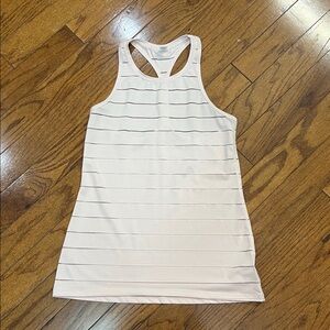Athleta Xs Light Pink Striped Racerback Tank